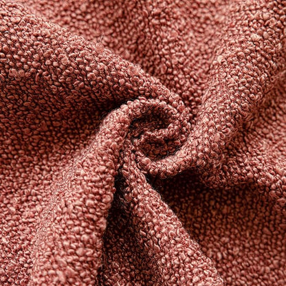 Foindtower Decorative Textured Boucle Throw Pillow Covers Accent Solid Pillow Cases Neutral Soft Cozy Couch Cushion Case for Chair Sofa Bedroom Living Room Home Decor 18x18 Inch,1PC,Orange Rust Red