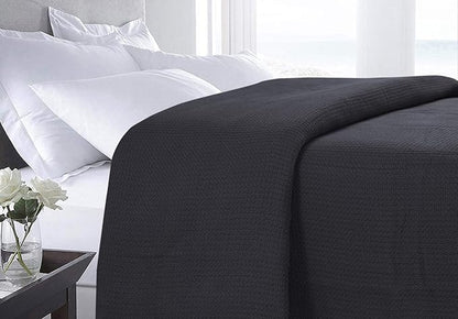 DOLLCENT 100% Cotton King Size Blanket for Bed, Premium Soft Combed Lightweight Blankets, Washed Breathable Cozy Bed Throw Blanket, Grey King Cotton Blankets for All Season: Grey (108"x90")
