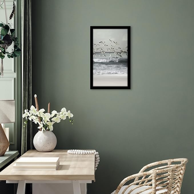 Americanflat 12x20 Picture Frame with Polished Plexiglass - Black Picture Frame - Wide Photo Frames Made of Engineered Wood for Vertical or Horizontal Wall Display - Epic Collection - Black