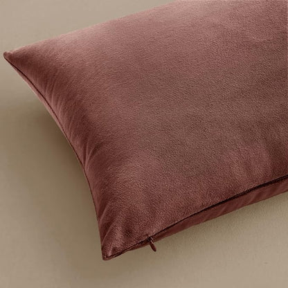 MIULEE 24x24 Inch Euro Sham Velvet Pillow Covers, Set of 2 Large Square Decorative Pillows -Jam Super Soft for King Bed, Sofa, Couch, Accent Chairs with Hidden Zipper