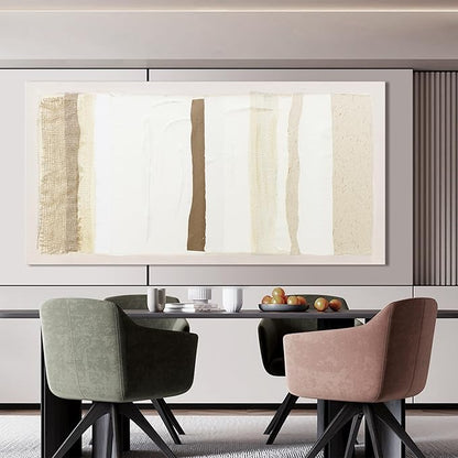 Neutral Wall Art Decor Modern Canvas Art Wall Decor Brown And White Artwork for Walls Oversized Wall Art Prints Large Wall Art for Living Room 29"X58" for Room Bedroom Office Decor
