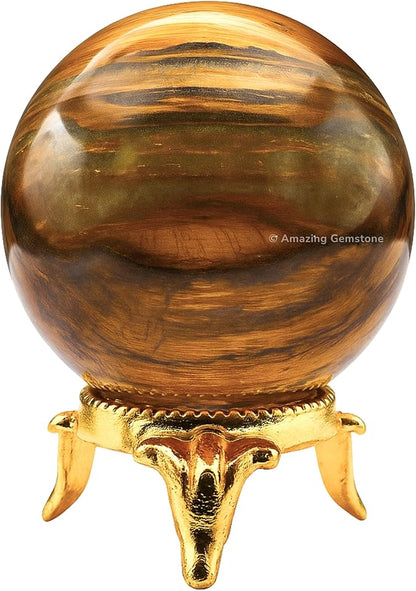 Amazing Gemstone Nellite Crystal Ball with Stand - 1.5" Inches Crystal Sphere Meditation Balls for Witchcraft and Decorative Balls