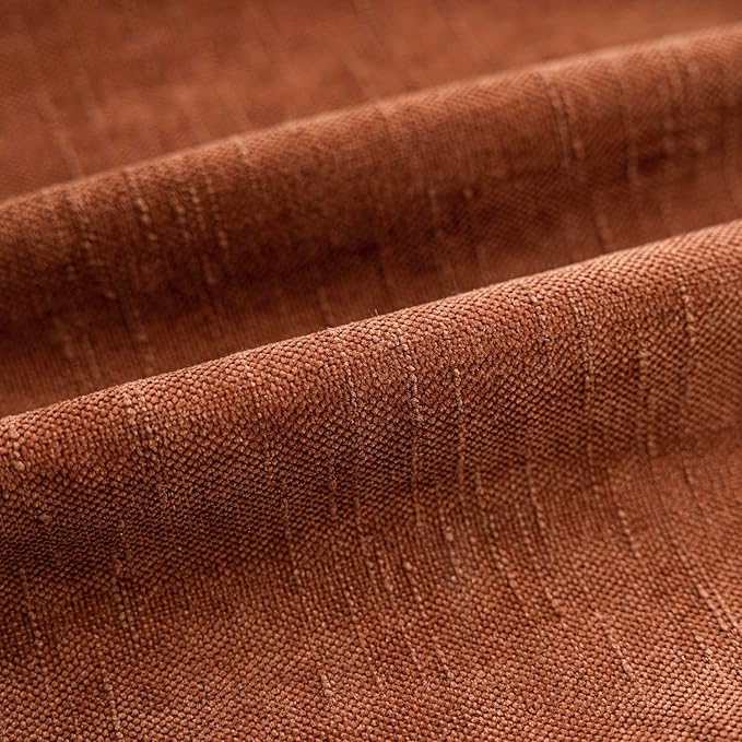 Foindtower Pack of 2 Soft Textured Throw Decorative Pillow Covers Lumbar Accent Solid Cushion Cover Cozy Farmhouse Pillow Case with Zipper for Couch Sofa Bed Living Room 12x24 Inch, Burnt Orange