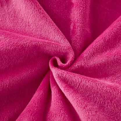 Uhamho Set of 2 Pillowcases Faux Fur Throw Pillow Covers King Size Shams Soft Velvet Decorative Zipper Closure (Hot Pink, 20"x36")