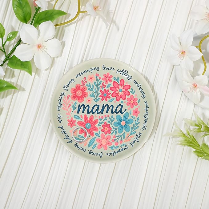 JoycuFF Mama Jewelry Dish New Mom Gifts for Women, Mama Mom to Be Gift Trinket Ring Dish New Mother Essentials