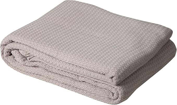 DOLLCENT 100% Cotton King Size Blanket for Bed, Premium Soft Combed Lightweight Blankets, Washed Breathable Cozy Bed Throw Blanket, Sand King Cotton Blankets for All Season: Sand (108"x90")