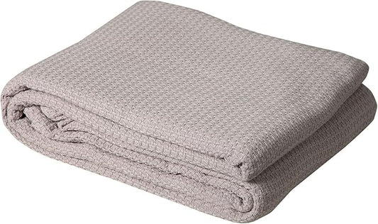 DOLLCENT 100% Cotton King Size Blanket for Bed, Premium Soft Combed Lightweight Blankets, Washed Breathable Cozy Bed Throw Blanket, Sand King Cotton Blankets for All Season: Sand (108"x90")