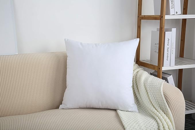 TangDepot Handmade Decorative Solid 100% Cotton Canvas Throw Pillow Covers/Pillow Shams, (26" x26" , White, 1 Count (Pack of 1))
