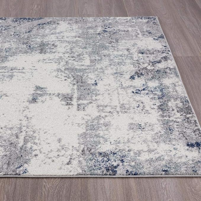 LUXE WEAVERS Hampstead Abstract Area Rug - Medium Pile, Modern Area Rug, Ivory / 6 x 9