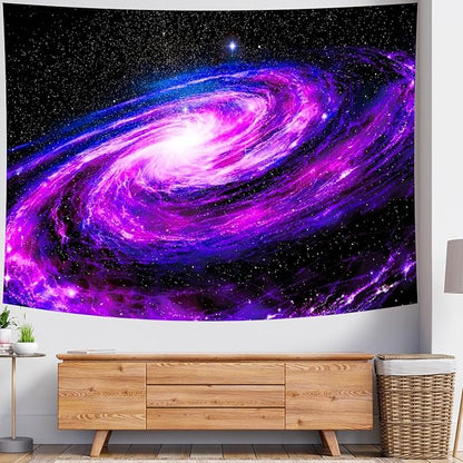 Delur Galaxy Tapestry Universe Planet Starry Sky Wall Hanging Tapestry Cosmic Outer Space Abstract Psychedelic Nebula Headboard for Bedroom Living Room Home Decor (59.1" x 78.7")