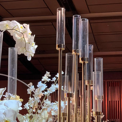 WGVI Hurricane Candle Holder Sleeve, Wide 4", Height 30", Clear Glass Cylinder Candleholder, Chimney Tube, Open Ended Candle Shade, 6 Pieces Bulk