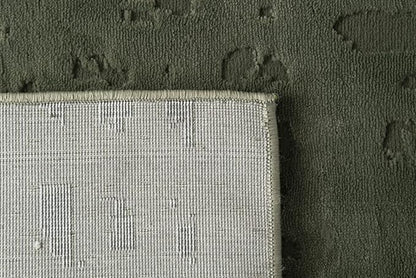 Revival Rugs Shell 7'10"x10' Washable Area Rug for Living Room Bedroom - 100% Recycled Oeko-TEX Certified, Medium Pile, Green