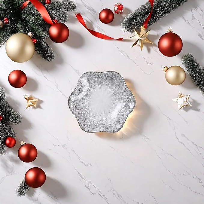 2Pcs Ceramic Jewelry Dish - Lotus Leaf Shape, for Ring Holder Necklace Small Key, Suitable for Mother Friend Sister, Gifts for Women, Cute Plate Trinket Tray, Home Decor (Grey & Blue)