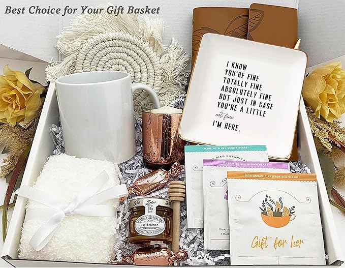 NZY Inspirational Quotes Gifts-Affirmations Gifts-Funny Reminder Gifts-Positive Motivational Gifts,Encouragement Gifts,I Know You're Fine-Christmas Gifts-Ceramic Jewelry Tray Trinket Holder Ring Dish