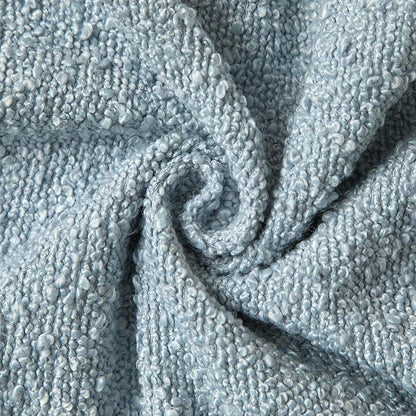 JUSPURBET Light Blue Decorative Pillow Covers 14x24 Set of 2 Throw Pillow Covers for Couch Sofa Bed Cozy Boucle Textured Lumbar Cushion Covers Cases with Hidden Zipper for Living Room Home Decor