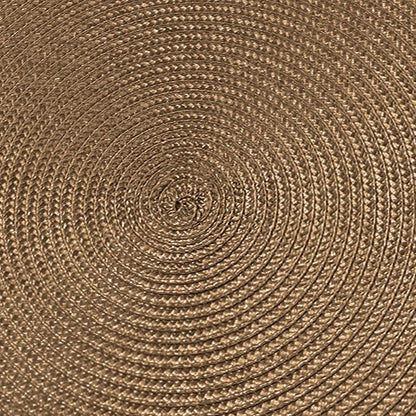 AHHFSMEI Round Braided Placemats 15 Inch Round Table Mats for Dining Tables Natural Woven Heat Resistant Place mats Set of 4 (Brown,4)