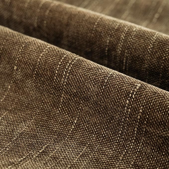 Foindtower Pack of 2 Textured Chenille Throw Decorative Pillow Covers Square Accent Solid Cushion Cover Neutral Farmhouse Lumbar Pillow Case for Couch Sofa Bedroom Living Room 12x20 Inch,Taupe Brown