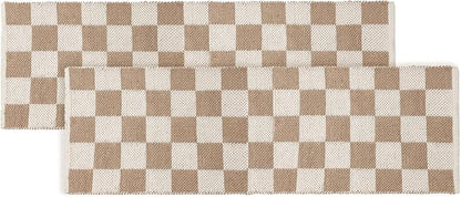 REDEARTH · Jute Cotton Area Rug - 2'x6' Rectangular Rug, Sustainable Handwoven, Non-Shedding, Soft & Durable – Reversible, Neutral Tones for Home Décor in Living Room, Dining Room, Bedroom, Set of 2
