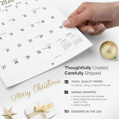RED EMBER Moons 2026 Wall Calendar 12 Month | 12" x 24" Open | Thick & Sturdy Paper | Holiday Gift | Space Calendar 2026
