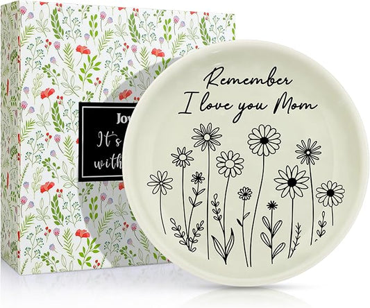 JoycuFF Mom Gifts from Daughter Son, Birthday Christmas Mothers Day Gifts for Mother, Best Mom Trinket Dish Jewelry Tray Ring