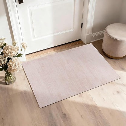 Small Rugs for Bedroom,Boho Abstract Modern Washable Non Slip Cute Area Rug for Kitchen Entryway,Pink