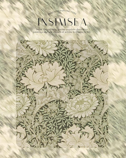 InSimSea Gold Framed Canvas Wall Art Room Decor Floral Scenic Oil Painting Flower Art Prints French Romantic Botanical Designs Wall Decor Framed Wall Pictures for Bedroom Bathroom and Office 13x16in