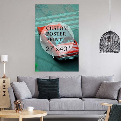jenesaisquoi Custom Canvas Art Print 27" x 40", Upload Your Photo Image Custom Personalized Photo to Poster Printing Home Decor Wall Art Prints (Unframed)