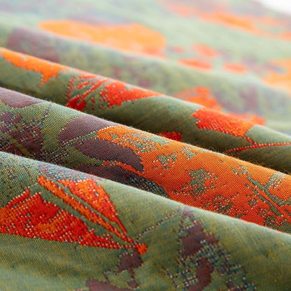 100% Cotton Muslin Blanket Jacquard Ginkgo Leaf Floral Quilt, Soft Bed Cover 3 Layers Lightweight Breathable Gauzy Reversible Bedspread Coverlet Bedding King(98"x94"), No Pillow Sham