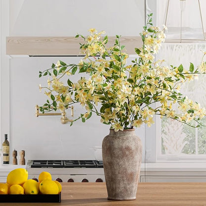 Ceramic Rustic Vase, 11 Inch Large Flower Vase Tall Farmhouse Decorative Vase Floral Pottery Vases for Home Decor Table Living Room Entryway Mantel Bedroom Bathroom Kitchen - Rustic
