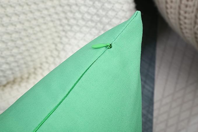 TangDepot Handmade Decorative Solid 100% Cotton Canvas Throw Pillow Covers/Cushion Covers, 45 Colors Available - (20" x20" , Mint Green, 2 Count (Pack of 1))