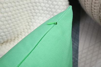 TangDepot Handmade Decorative Solid 100% Cotton Canvas Throw Pillow Covers/Cushion Covers, 45 Colors Available - (18" x18" , Mint Green, 2 Count (Pack of 1))