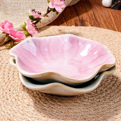 Ceramic Ring Dish Holder Jewelry Tray Set of 2 Trinket Dishes Vintage Small Decorative for Jewelry Dressing Tables Earring Organizer (FL)