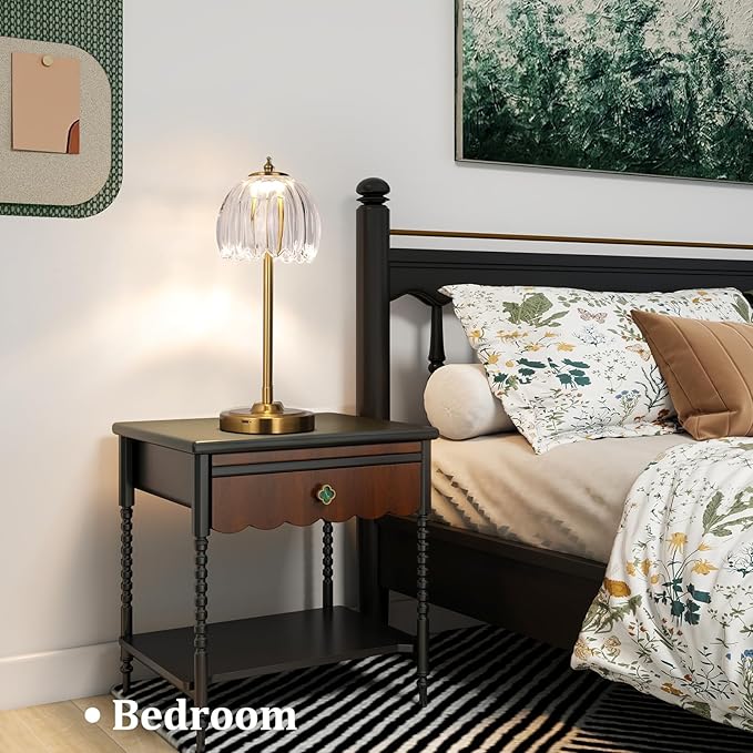 Tulip Lamp Shades Replacement, 5" Dia. * 4.25" H Clear Glass Sconce Shade Heavy and Thick for Wall Sconces Pendant Lights Ceiling Lights Chandelier,1 Pack