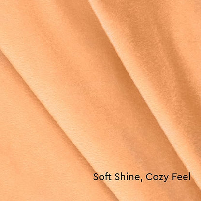 Encasa XO Velvet Throw Pillow Covers 18x18 in (45x45 cm) - Peach - Set of 2 No Inserts, Only Pack of 2 Cases | Soft Square Decorative Euro Shams Cushion Cover for Couch, Sofa