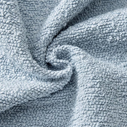 Woaboy Pack of 2 20x20 Inch Decorative Boucle Throw Pillow Covers Textured Square Pillowcaes Accent Solid Cozy Soft Cushion Covers Home Decor for Sofa Couch Living Room Home Decor,Coastal Light Blue