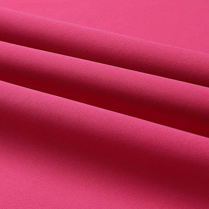 DUALIFE Pink Curtains 54 Inch Length for Kids Room Thermal Insulated Hot Pink Blackout Curtains for Baby Nursery Small Short Window Drape Grommet 38x54 Inches Long Raspberry Sorbet
