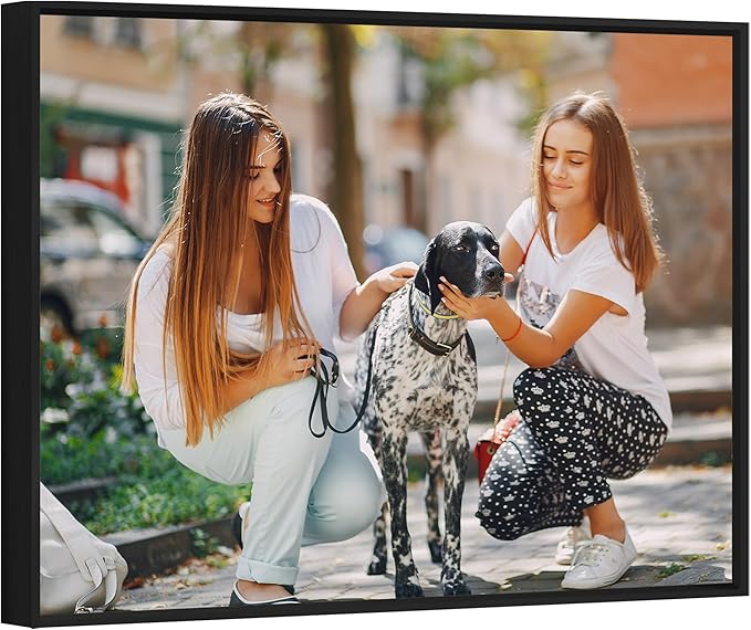 jenesaisquoi Upload Your Photo Image Custom Personalized Photo to Poster Printing Home Decor Wall Art Prints (Black Frame, 14" x 11")