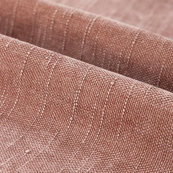 Foindtower Pack of 2 Textured Chenille Throw Decorative Pillow Covers Square Accent Solid Cushion Cover Neutral Farmhouse Pillow Case for Couch Sofa Bedroom Living Room 22x22 Inch,Dusty Pink