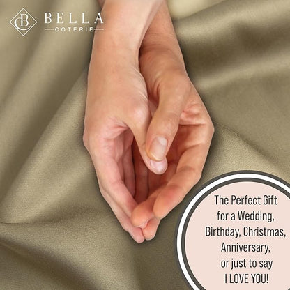 Bella Coterie 6 Piece Luxury Bamboo Viscose King Size Sheet Set | 100% Organically Grown | Cooling for Hot Sleepers | 18" Deep Pocket | Soft & Hypoallergenic | 4 Pillowcases [Olive]