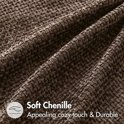 MIULEE Pack of 2 Couch Throw Pillow Covers 16x16 Inch Neutral Dark Brown Boho Accent Decorative Pillow Covers Soft Chenille Farmhouse Cushion Covers for Home Decor Bed Sofa Living Room