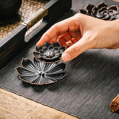 2 Pack Incense Burner, Incense Holder for Sticks, Brass Lotus Incense Stick Holder