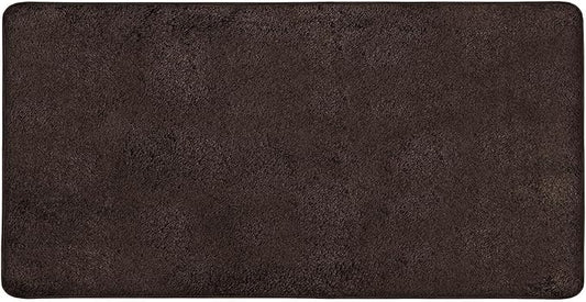 PURE ERA Carpet Stair Tread Landing Mat Area Rug Ultra Plush Shag Soft Non Slip Skid Resistant Tape Free Indoor Doormat Washable Reusable Dark Brown 2' X 6'