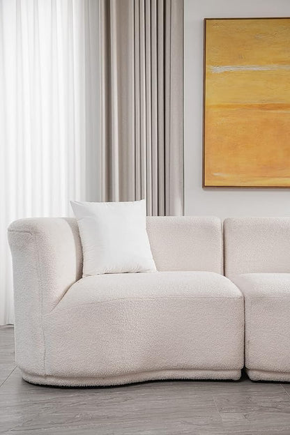 Decorative Pillow Cases 18x18 White: 2 Pack Cozy Soft Velvet Square Throw Pillow Covers for Farmhouse Home Decor