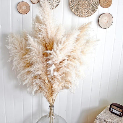 10pcs 40'' Pampas Grass Tall Decor - Pompas Floral, Tall Pampas Grass for Floor Vases, Living Room Floor, Floor Plants, Plumas para, and Grass Wall Decor