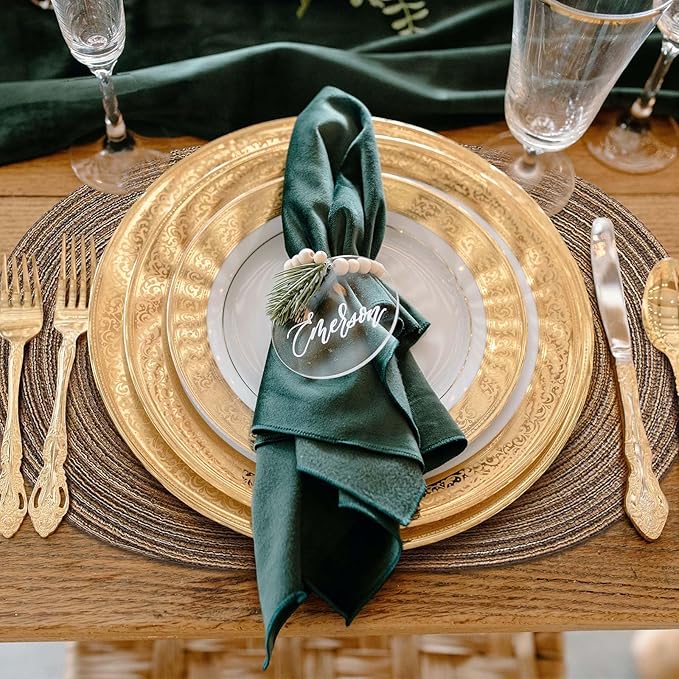 Noctiflorous Oval Braided Placemats Set of 6 Woven 12x18 Inch Non Slip Washable Heat Resistant Place Mats Round Tablemats for Dining Kitchen Party Daily Table Decor Dinner Mats (Brown, 6)