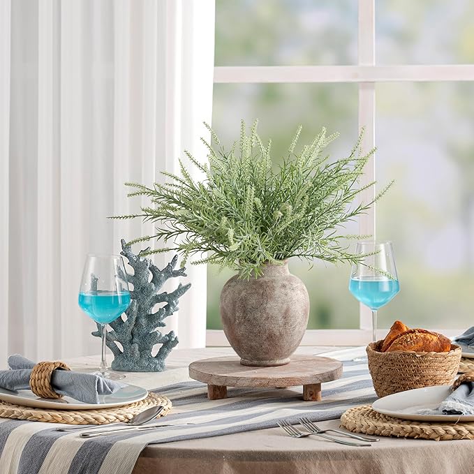 Ceramic Flower Vases Home Decor, 7.4 Inch Rustic Farmhouse Decorative Vase Pottery Pampas Grass Vases for Decor Table Living Room Entryway Mantel Bookshelf Bedroom Bathroom Kitchen - Rustic