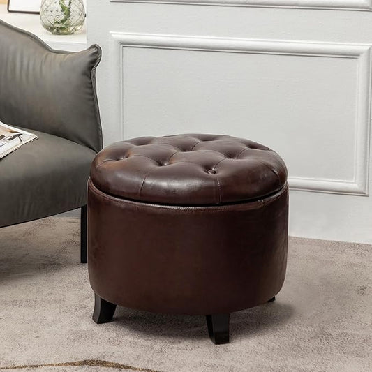 Convenience Concepts Designs4Comfort Round Storage Ottoman