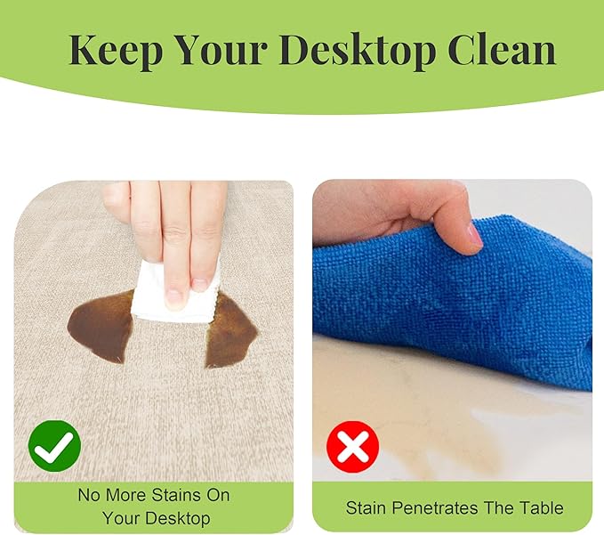 13-Inch Faux Leather Round Placemats Set of 4, Waterproof Anti-Slip Dual Sided Place mats, Heat Resistant Washable Table Mats with Coaster, Suitable for Indoor & Outdoor (4, Black Beige)