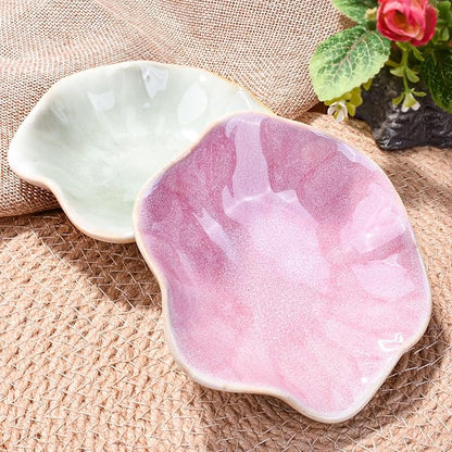 Ceramic Ring Dish Holder Jewelry Tray Set of 2 Trinket Dishes Vintage Small Decorative for Jewelry Dressing Tables Earring Organizer (FL)
