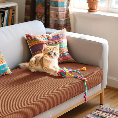 Hokway Couch Cushion Covers Stretch Cushion Covers Sofa Seat Cushion Slipcover Cushion Protector(Brick, Large)